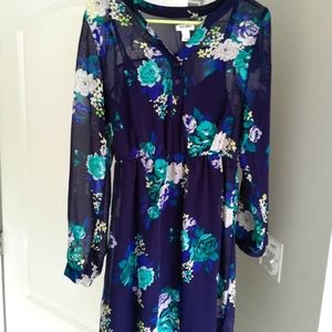 Old Navy Long Sleeve Floral Dress